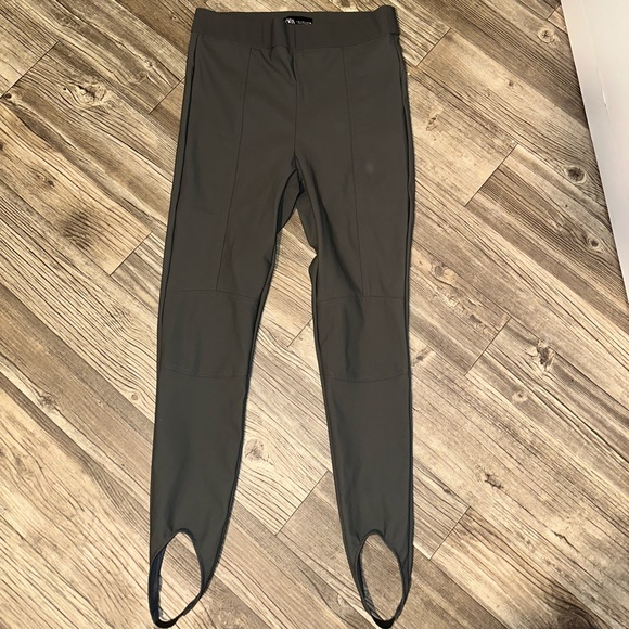 Zara Legging Basic Brown Riding Style Leggings XL - Picture 5 of 6